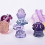 mini size fluorite Plants and others carvings