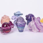 mini size fluorite Plants and others carvings