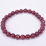 red wine color garnet brecelet