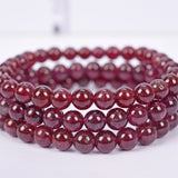 red wine color garnet brecelet