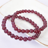 red wine color garnet brecelet