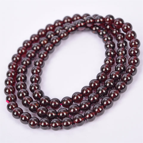 High quality dark red garnet necklace