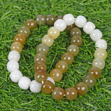 rainbow HeTian jade drum beads brecelet
