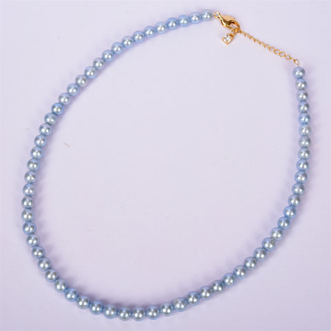 feeded blue freshwater pearl nacklace