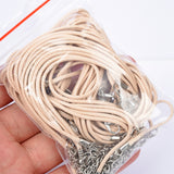 1.5mm 45cm Lobster Clasp Wax Cord Black Leather Rope Jewelry DIY Chain