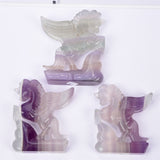 【2022.7.23】 Fluorite unicorn carving