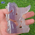 【2022.7.23】 Fluorite unicorn carving