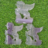 【2022.7.23】 Fluorite unicorn carving