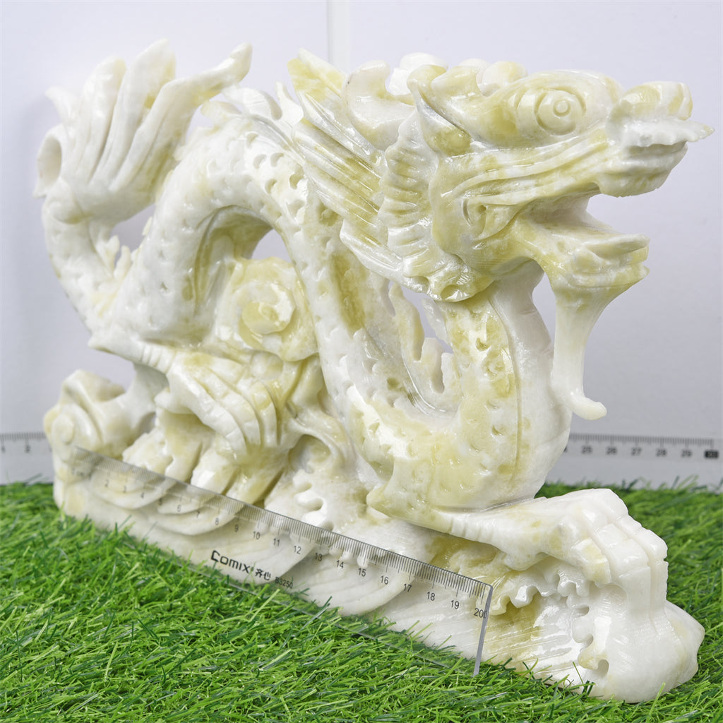 【26-Jul-22】Lemon jade dragon carving