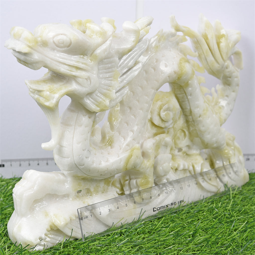 【26-Jul-22】Lemon jade dragon carving