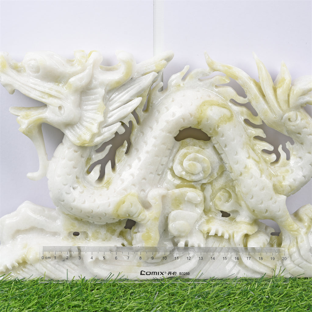 【26-Jul-22】Lemon jade dragon carving