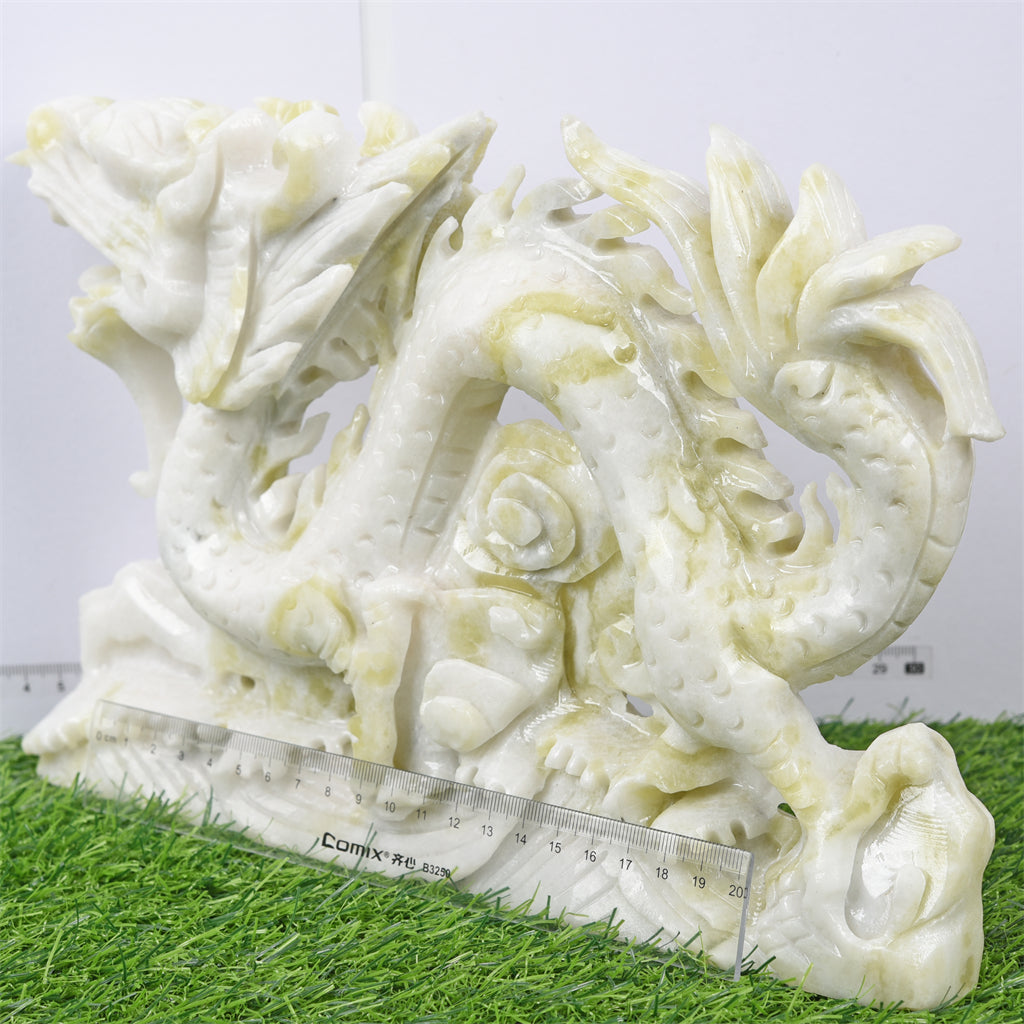 【26-Jul-22】Lemon jade dragon carving