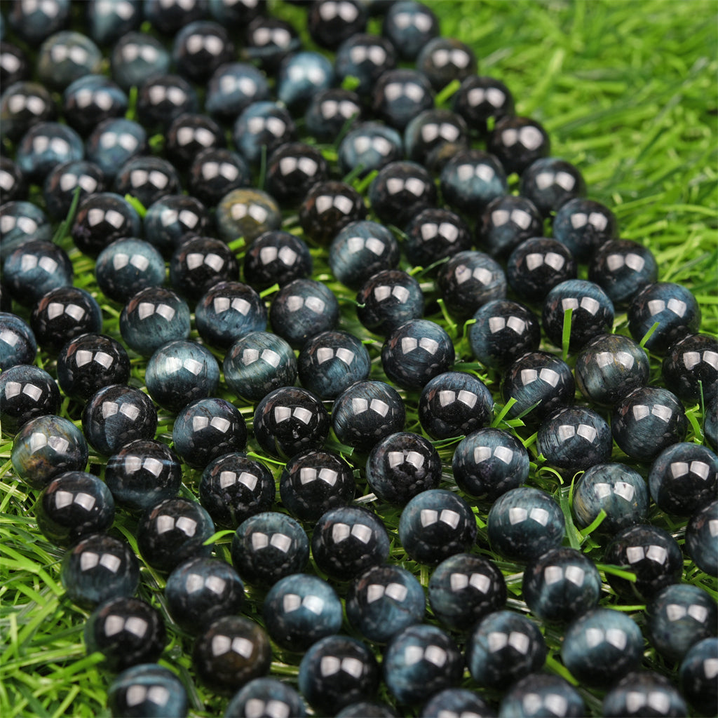 【Loose beads--Blue Tiger Eye Grade A】