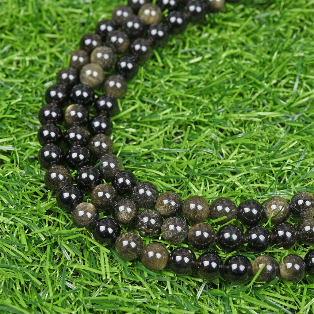 【Loose beads--Golden Obsidian】
