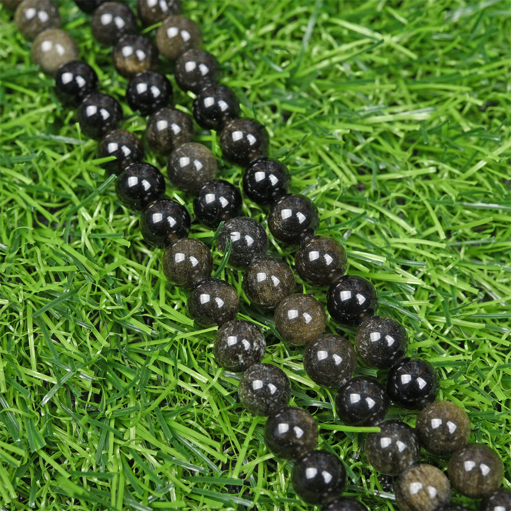 【Loose beads--Golden Obsidian】