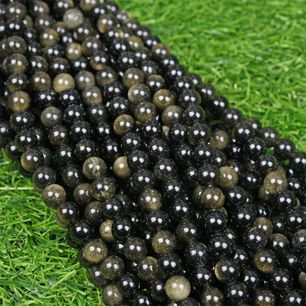 【Loose beads--Golden Obsidian】