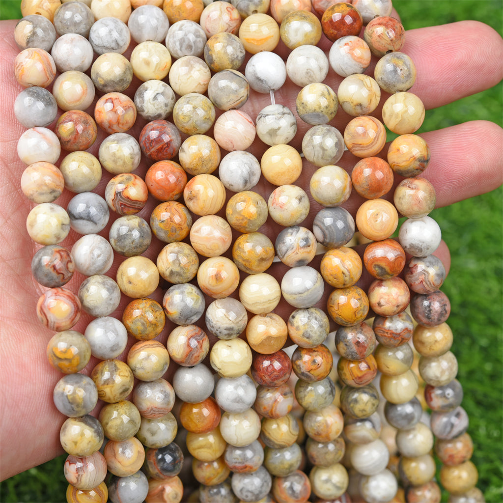 【Loose beads--Crazy Lace Agate】
