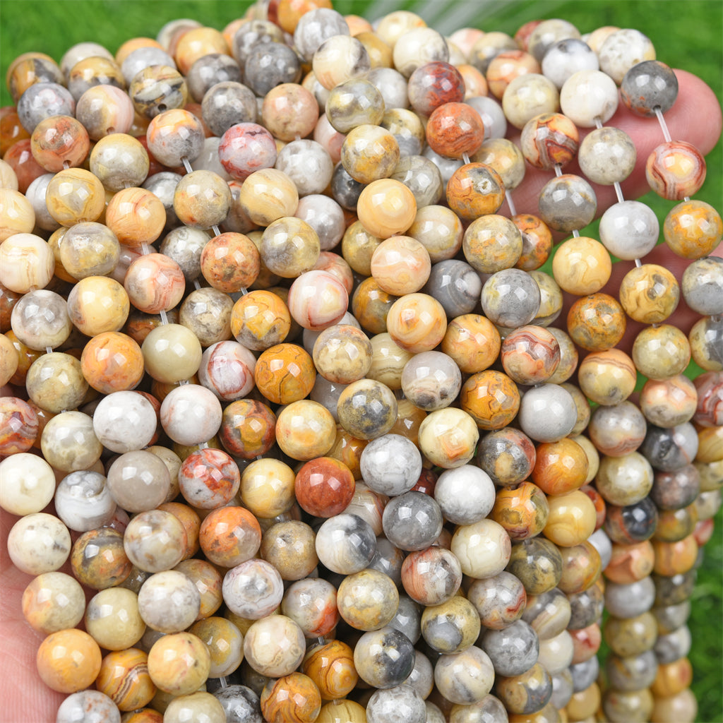 【Loose beads--Crazy Lace Agate】