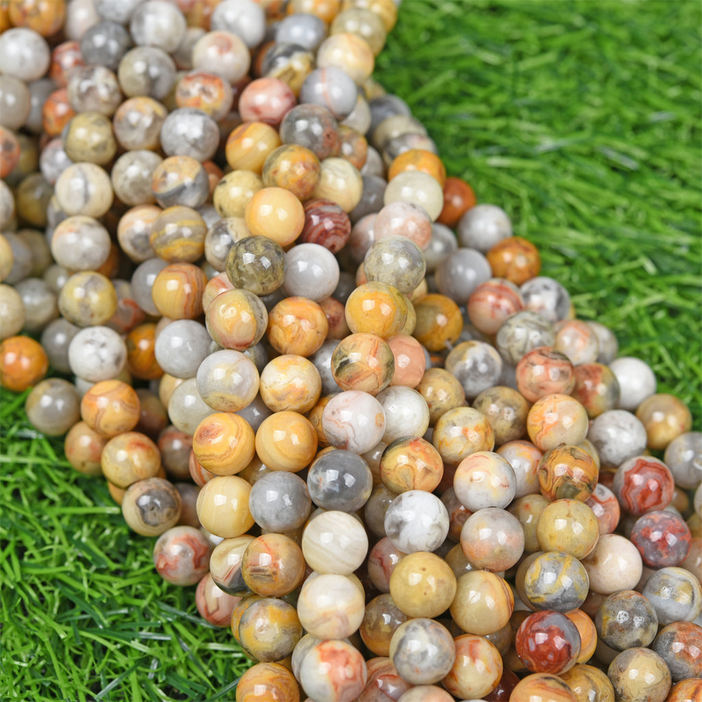 【Loose beads--Crazy Lace Agate】