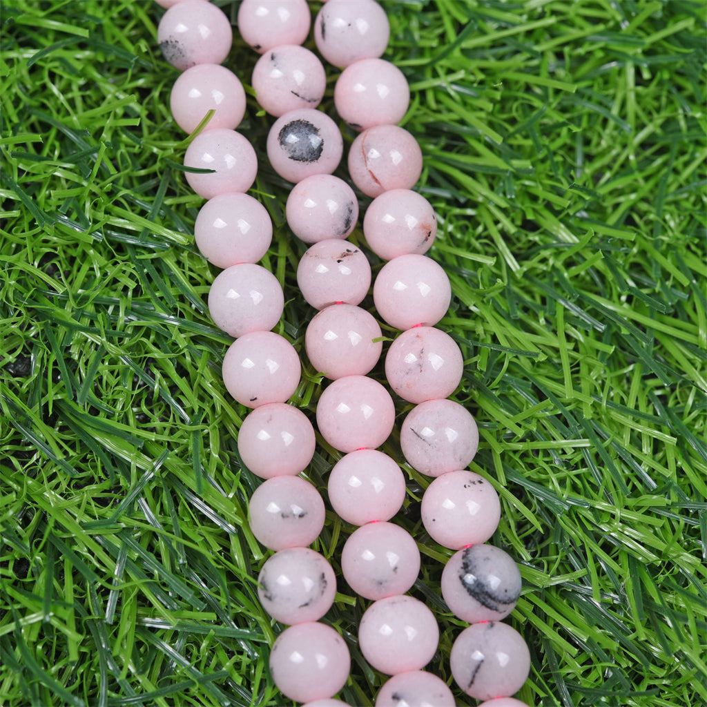 【Loose beads--Pink dendritic agate】