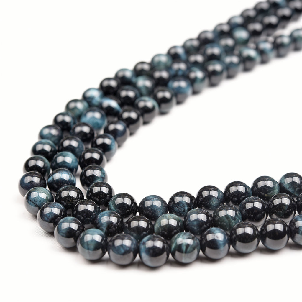 【Loose beads--Blue Tiger Eye Grade A】