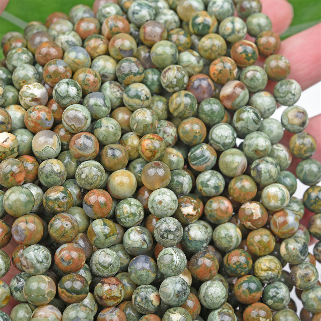 【Loose beads--Rainforest agate】