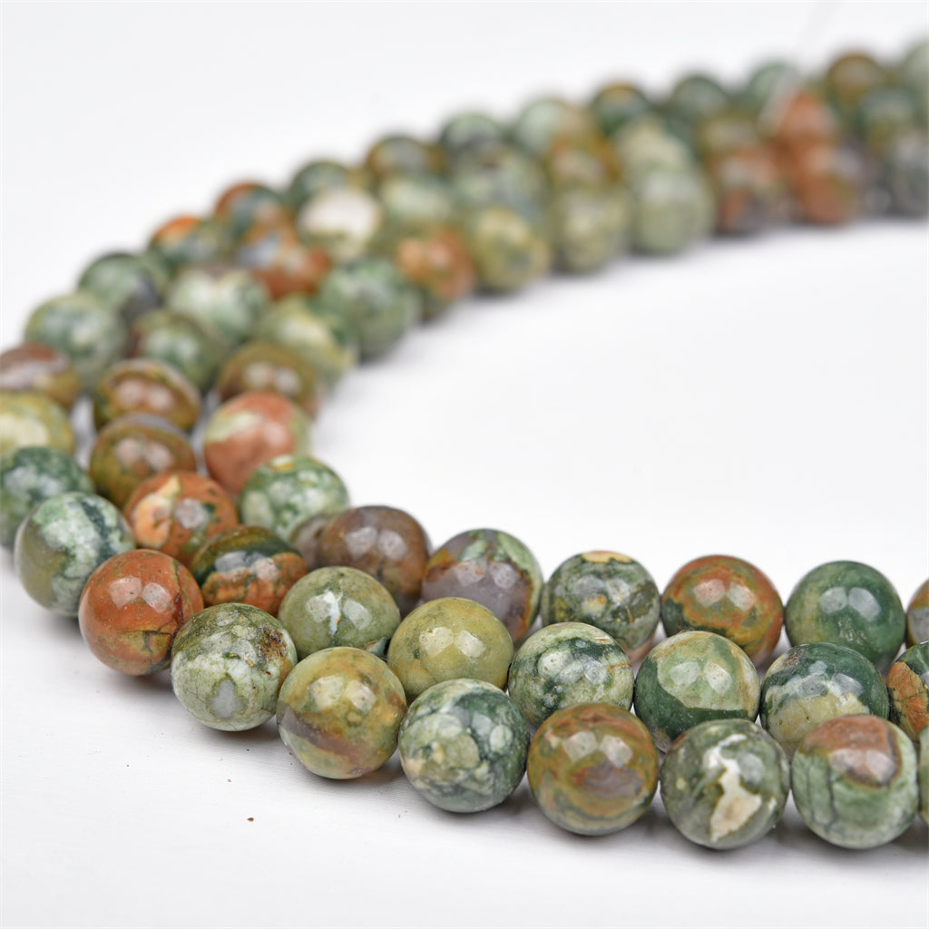 【Loose beads--Rainforest agate】