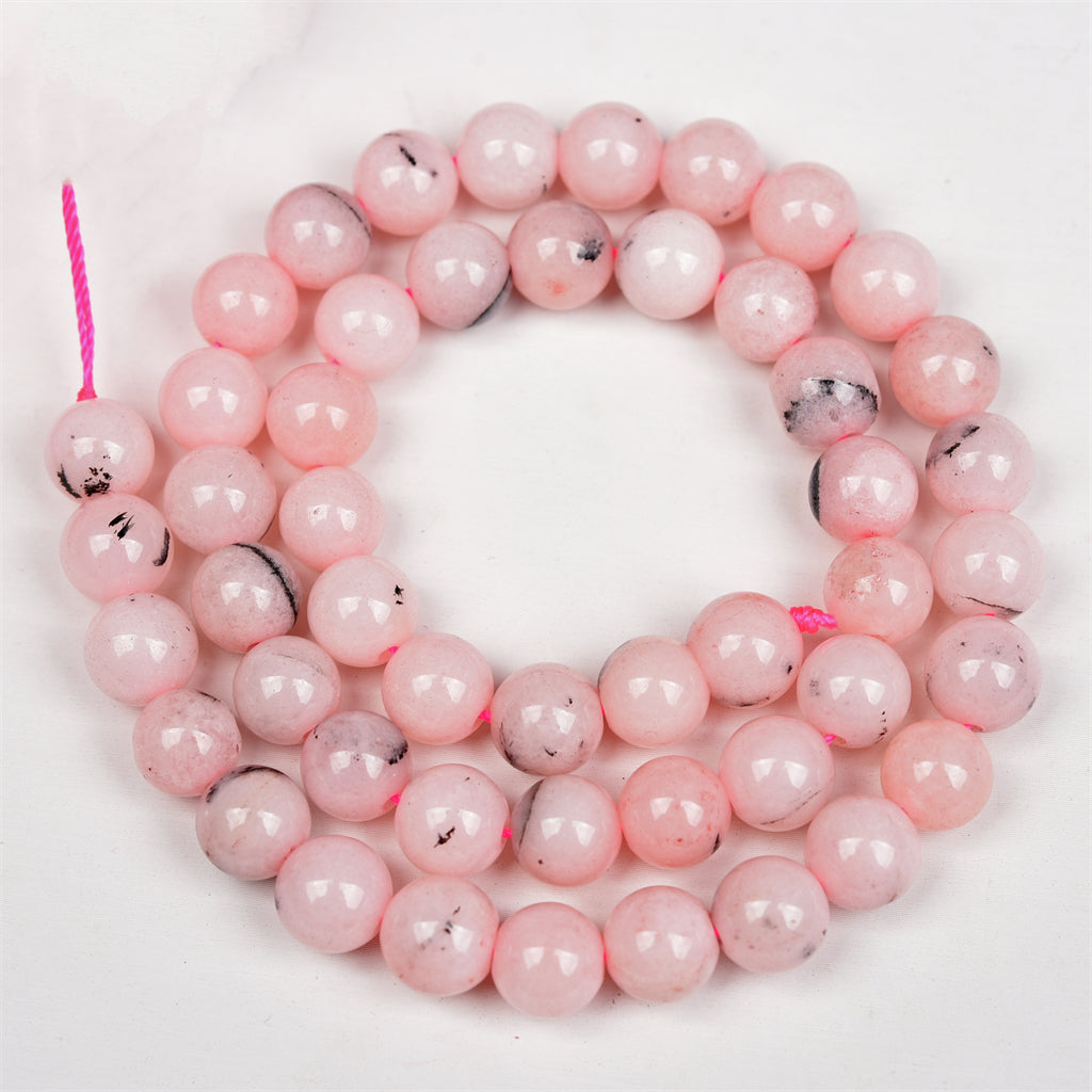 【Loose beads--Pink dendritic agate】