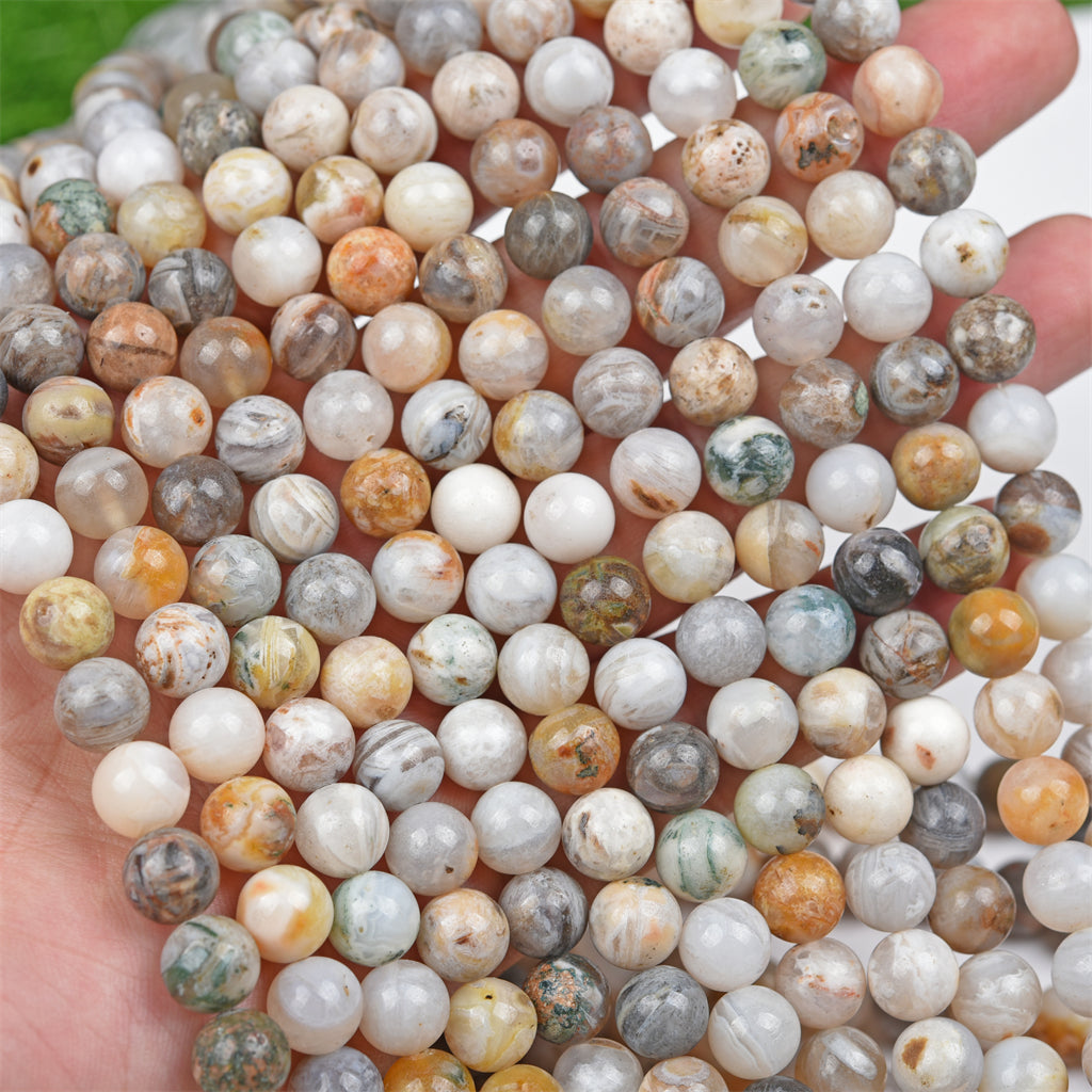 【Loose beads--Bamboo Agate】