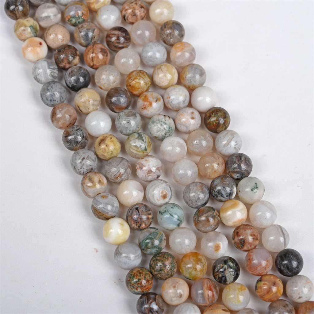 【Loose beads--Bamboo Agate】