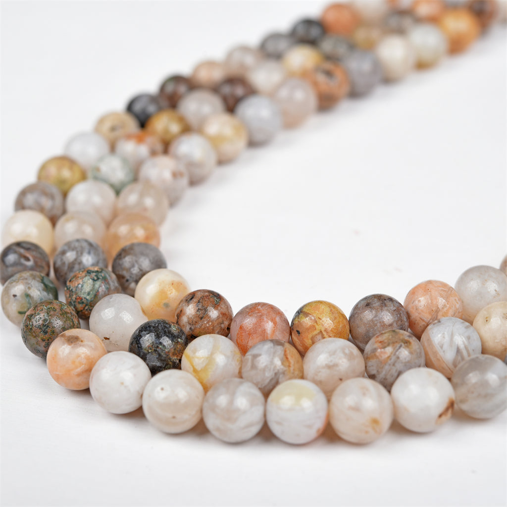 【Loose beads--Bamboo Agate】