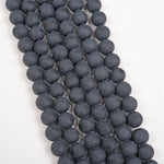 【Loose beads--Matte Black Agate】