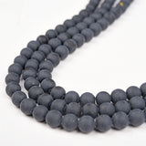 【Loose beads--Matte Black Agate】