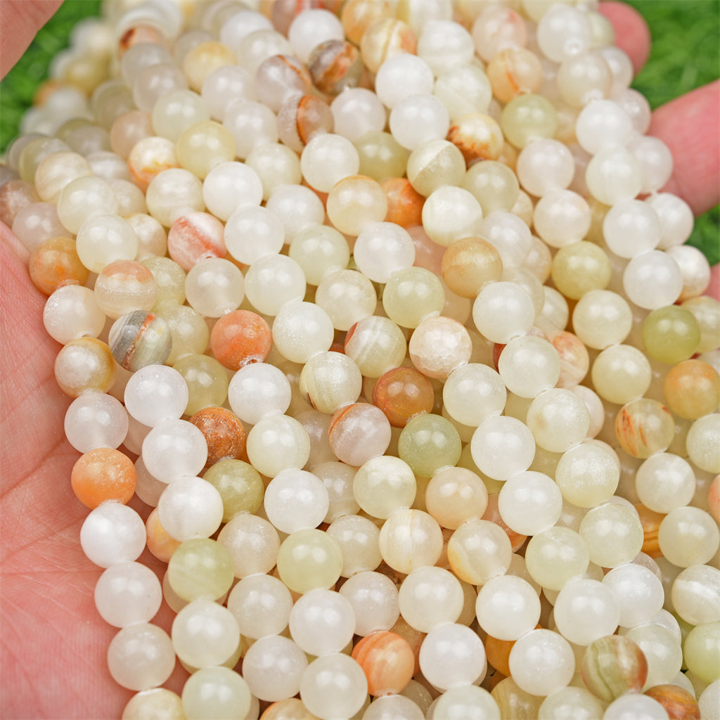 【Loose beads--Banded Calcite】