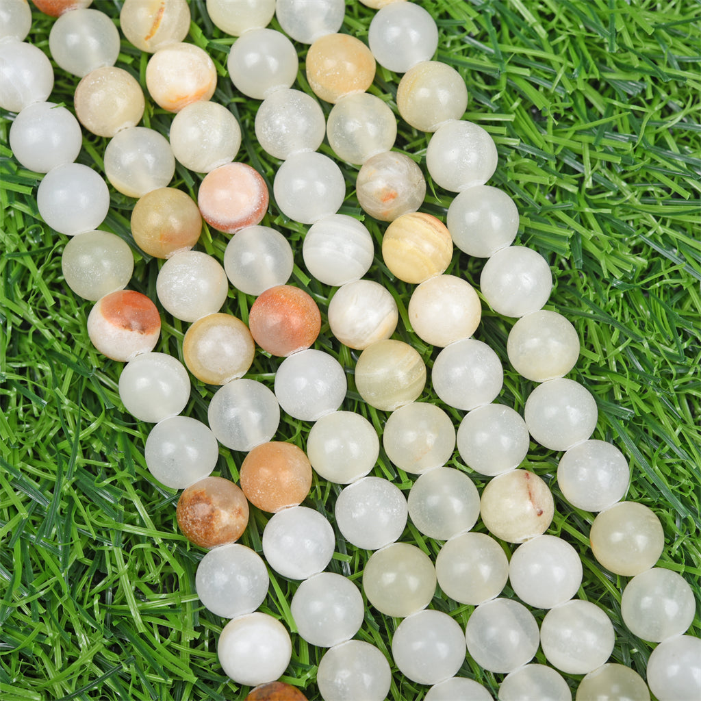 【Loose beads--Banded Calcite】