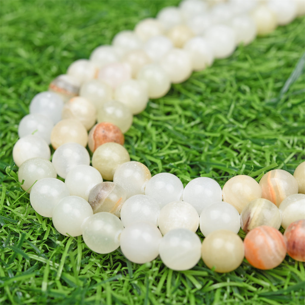 【Loose beads--Banded Calcite】