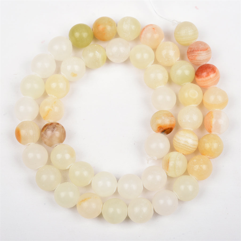 【Loose beads--Banded Calcite】