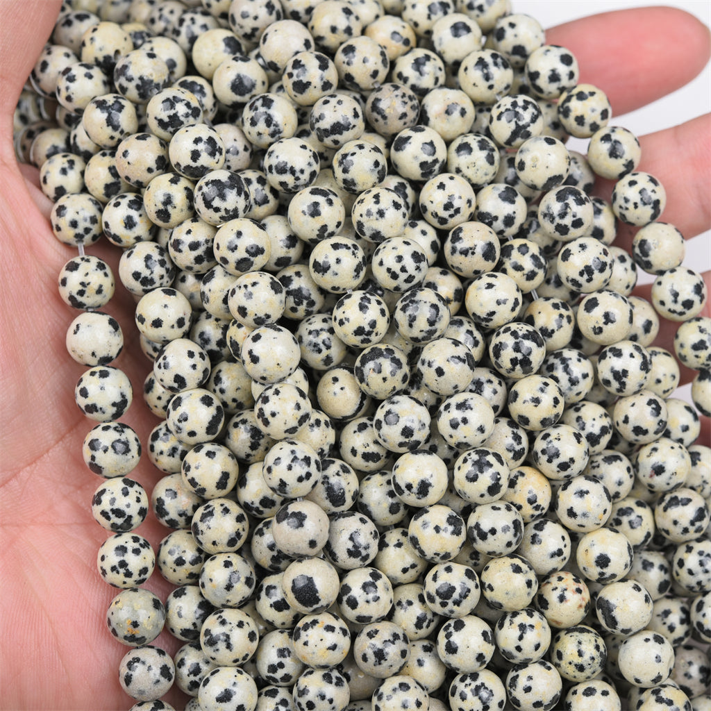 【Loose beads--Dalmatian jasper】
