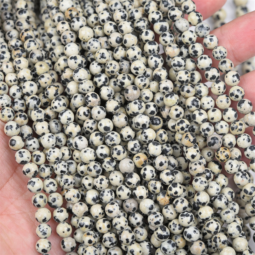 【Loose beads--Dalmatian jasper】