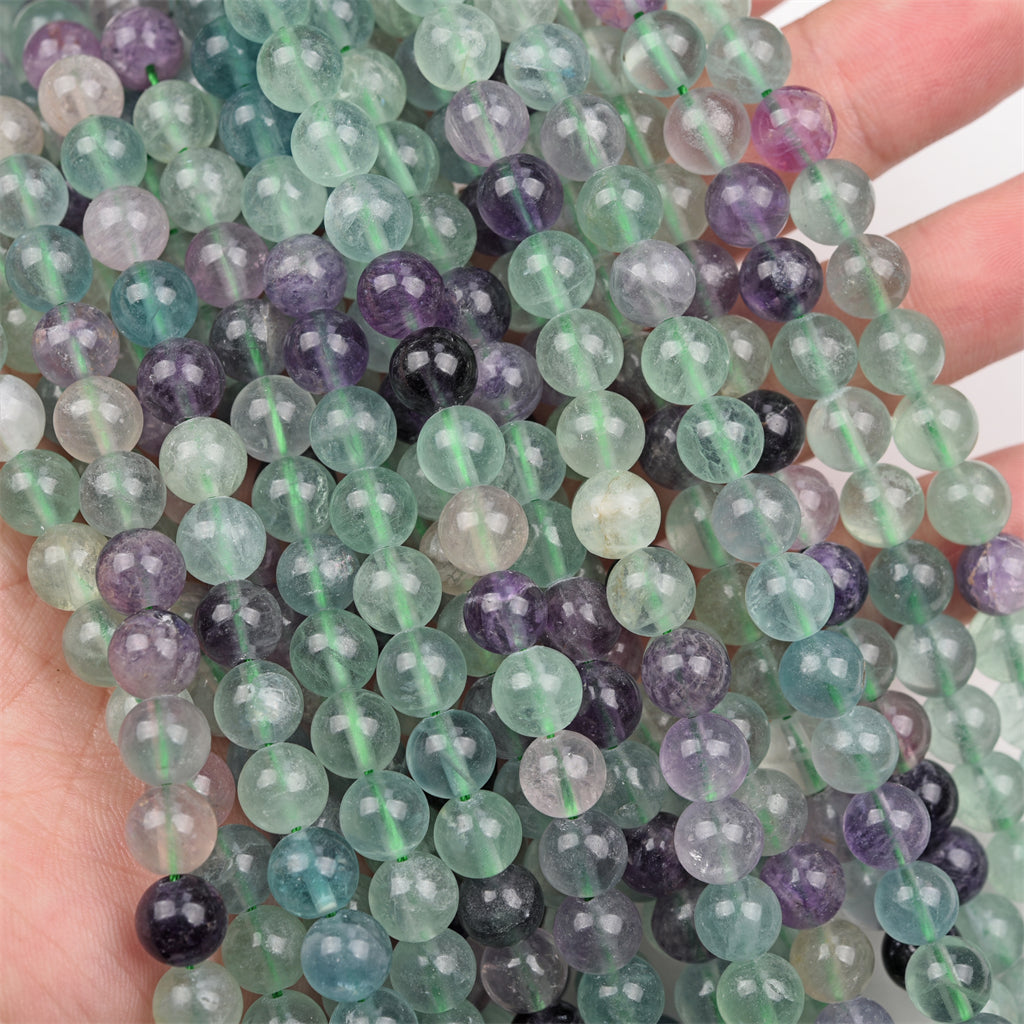 【Loose beads--Colorful Fluorite】