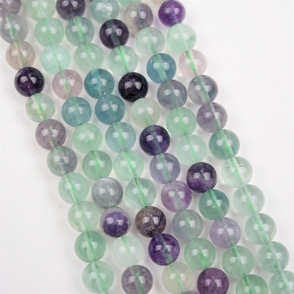 【Loose beads--Colorful Fluorite】