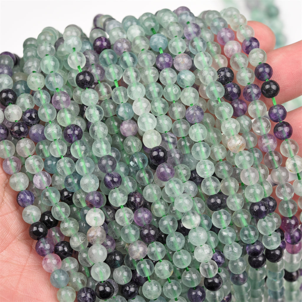 【Loose beads--Colorful Fluorite】