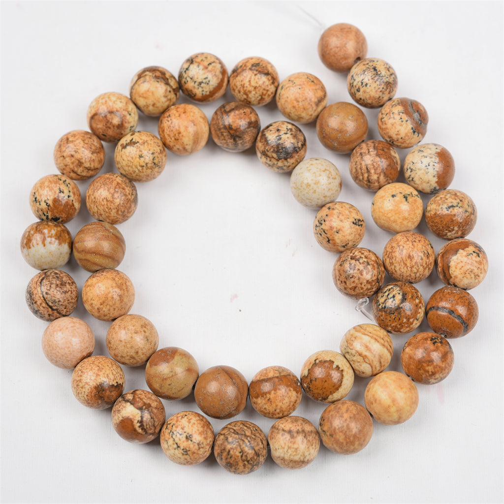 【Loose beads--Yellow Pic Stone】