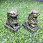 green jade lion carving