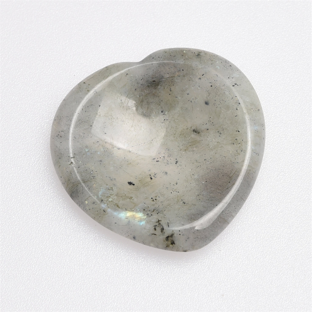 【Worry Stone - heart shape】 Thumb Healing Crystals Palm Stone Used for Relaxation Anxiety Relief