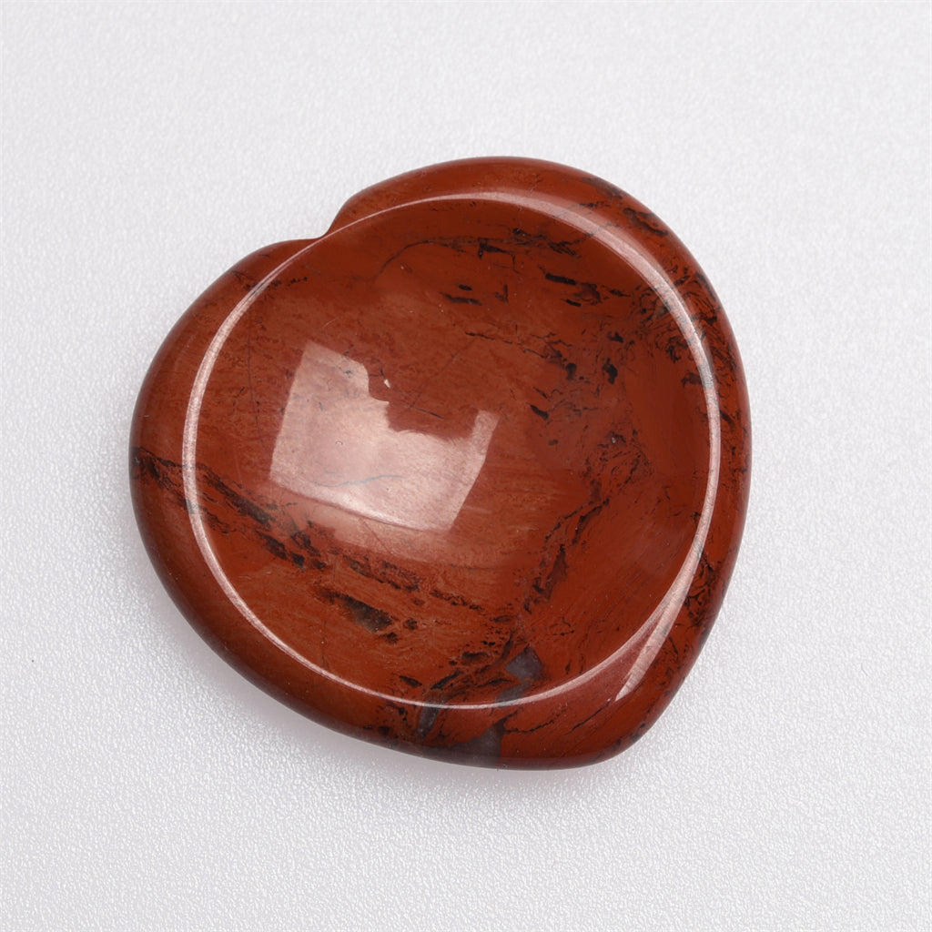【Worry Stone - heart shape】 Thumb Healing Crystals Palm Stone Used for Relaxation Anxiety Relief