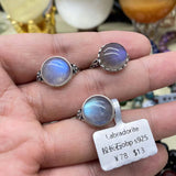 【 S925 Sterling silver rings-21 kinds material】Larimar/skeletal/charote/strawberry/opal /rutilated/ruby/azurite/citrine/moonstone/aquamarin/ sapphire/lab/alexandrite