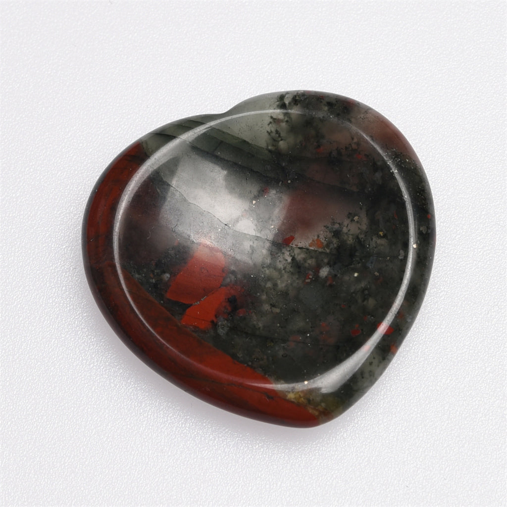 【Worry Stone - heart shape】 Thumb Healing Crystals Palm Stone Used for Relaxation Anxiety Relief