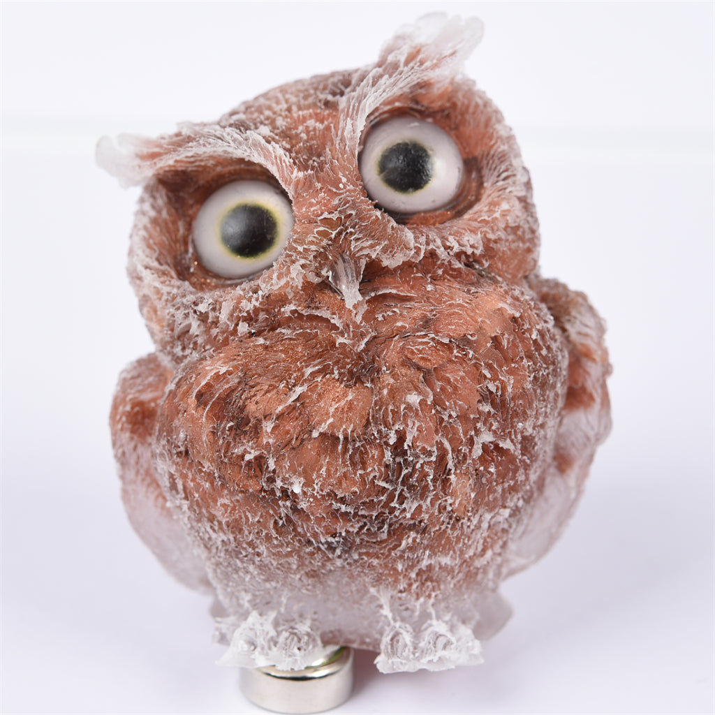 【Orgenite chips owl】Popular customers customize natural crystal ships material owls