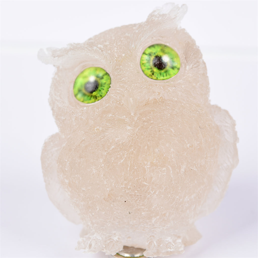 【Orgenite chips owl】Popular customers customize natural crystal ships material owls